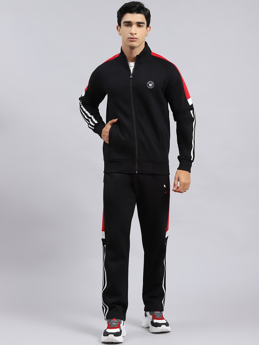 

Monte Carlo Mock Collar Tracksuit, Black