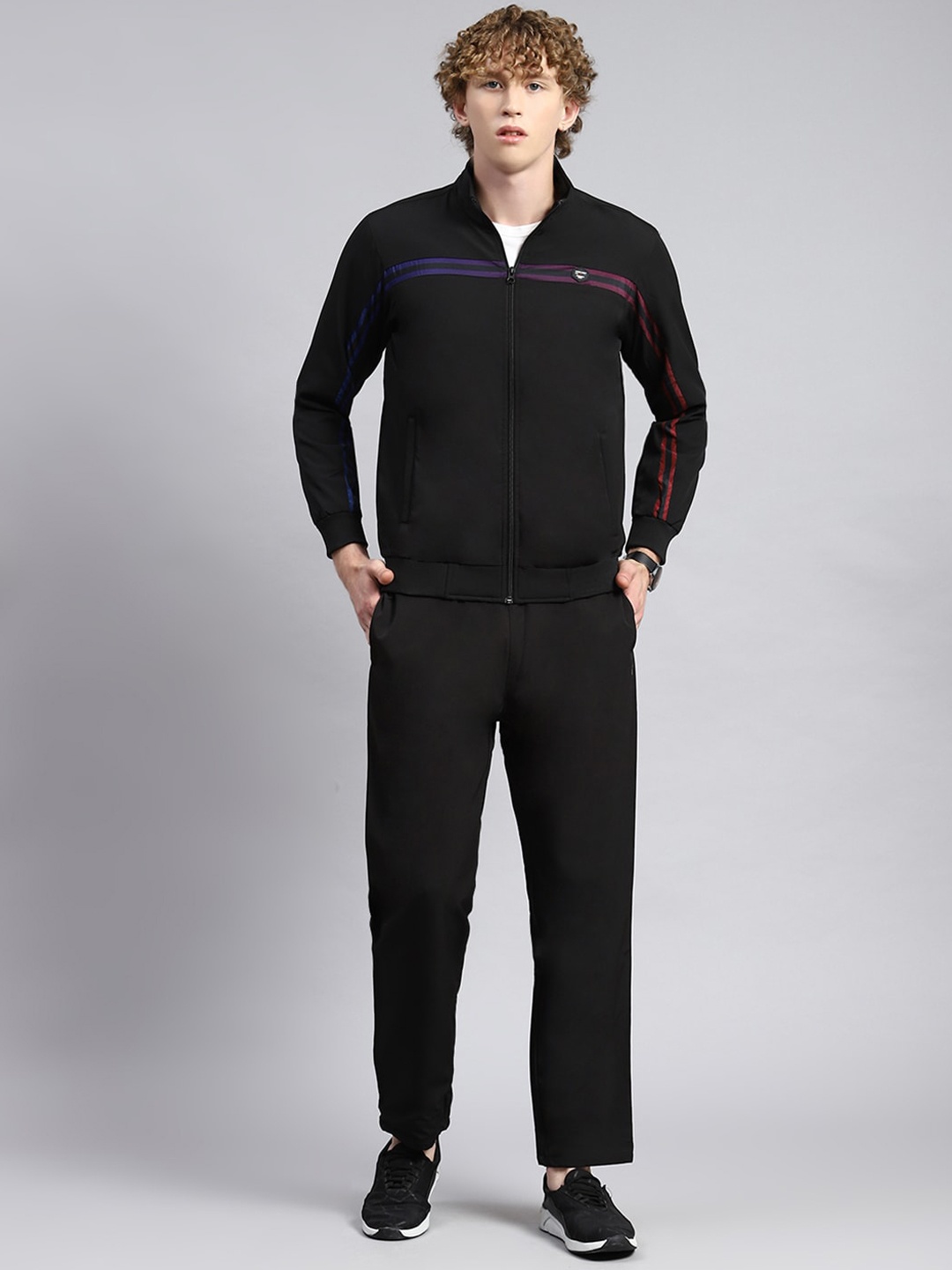 

Monte Carlo Mock Collar Cotton Tracksuits, Black