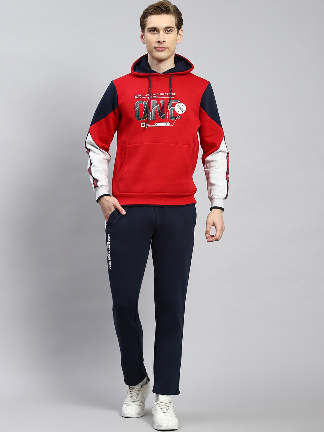 

Monte Carlo Typography Printed Hood Tracksuits, Red