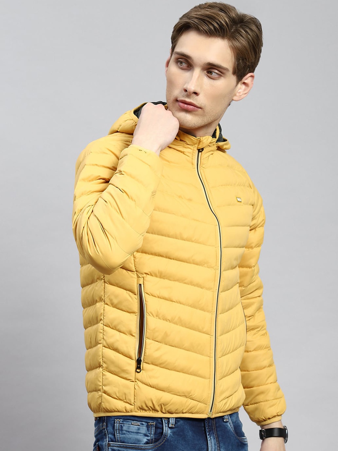 

Monte Carlo Hooded Lightweight Puffer Jacket, Mustard