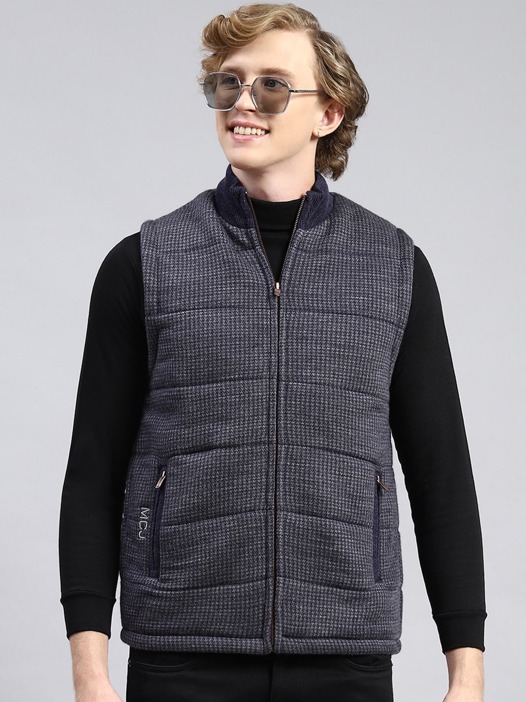 

Monte Carlo Lightweight Wool Puffer Jacket, Navy blue