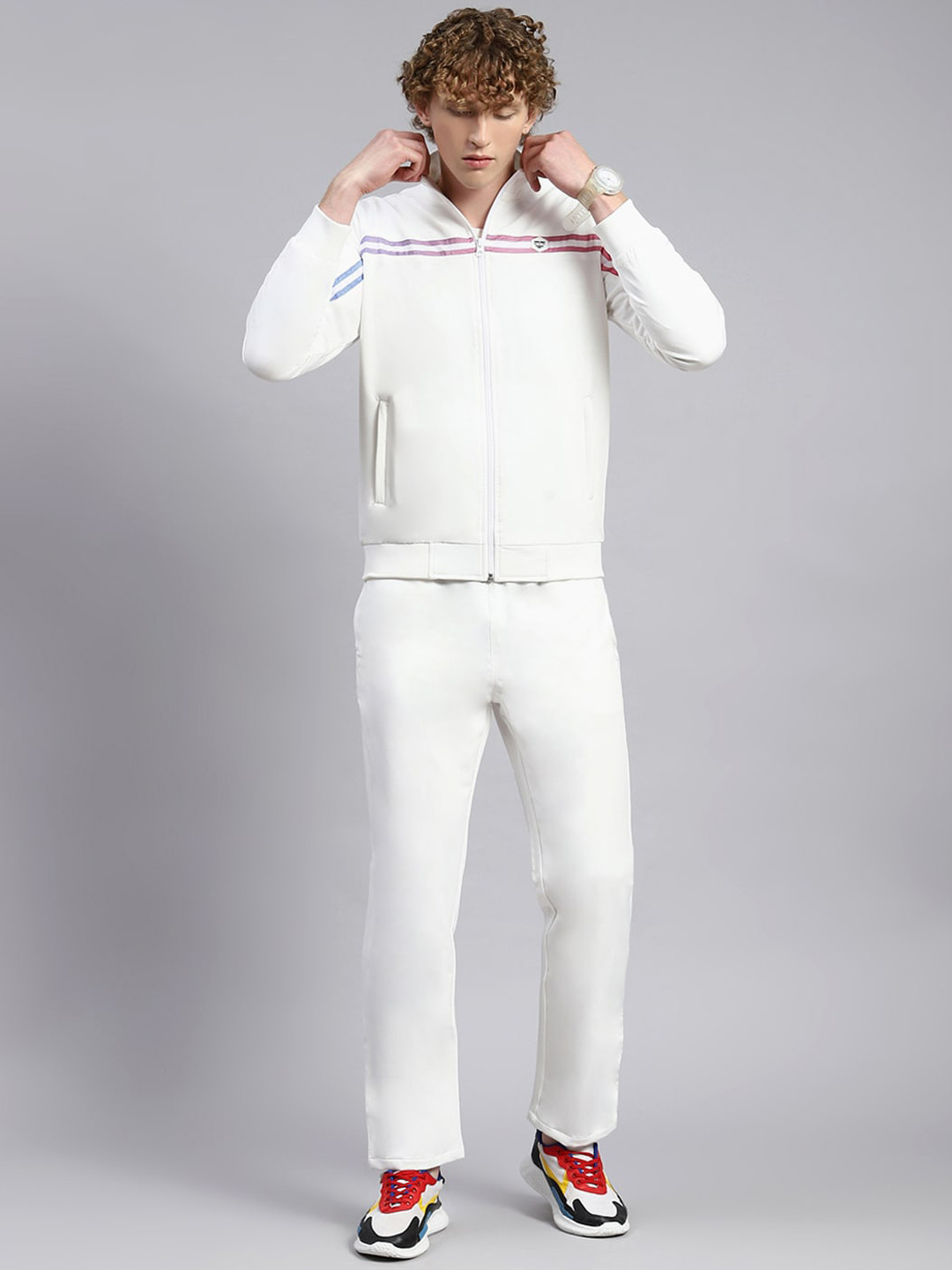 

Monte Carlo Mock Collar Tracksuits, White