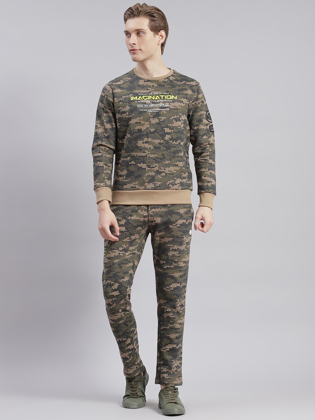 

Monte Carlo Camouflage Printed Cotton Tracksuits, Olive