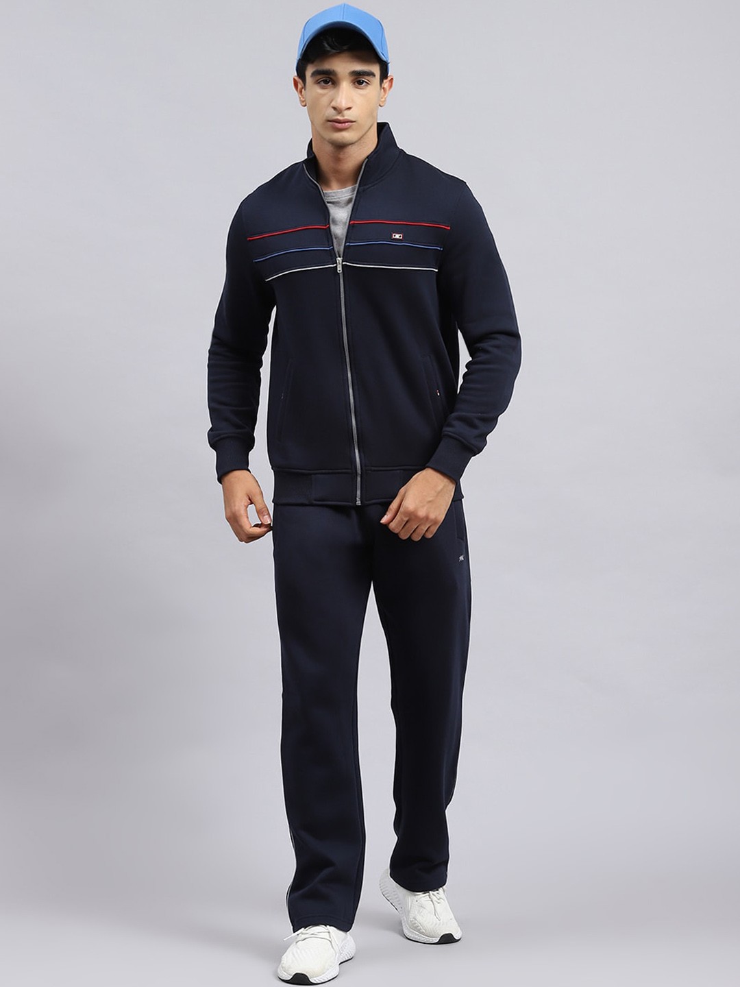 

Monte Carlo Mock Collar Mid-Rise Tracksuit, Navy blue