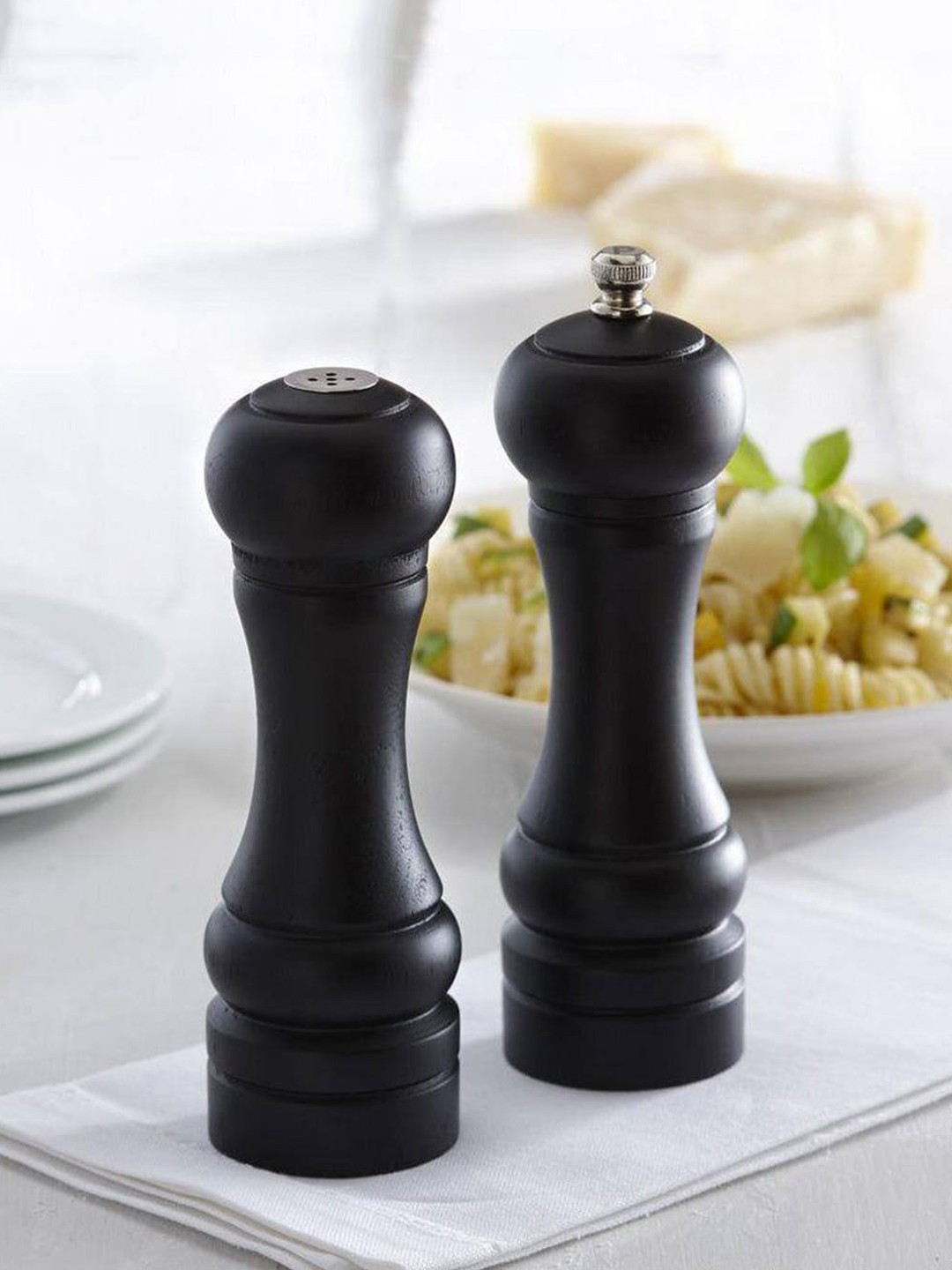 

Trudeau Set Of 2 Black Seville Salt Shaker and Pepper Mill Set
