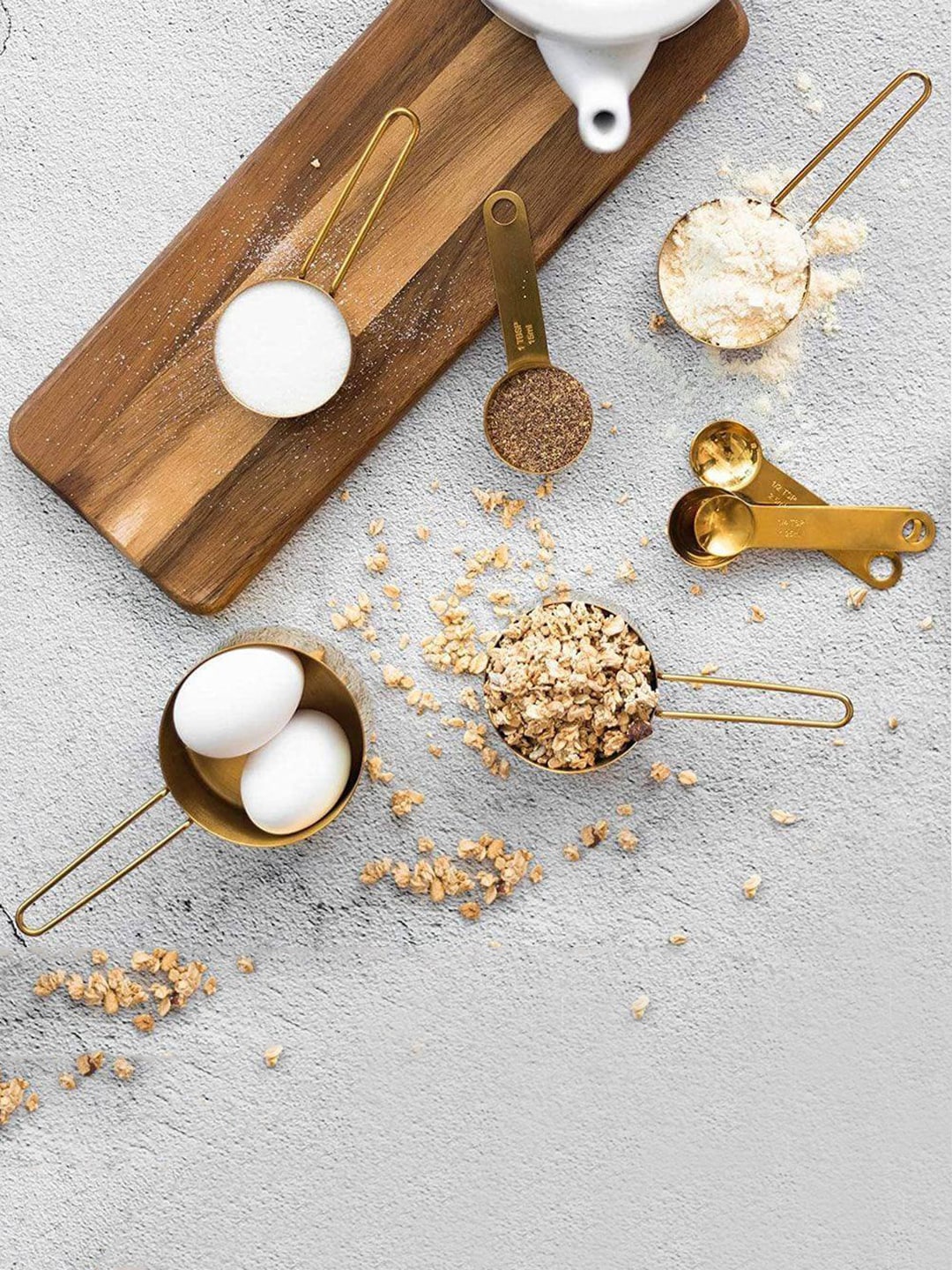 

Trudeau 4 Pcs Golden Stainless Steel Measuring Cup Set, Gold
