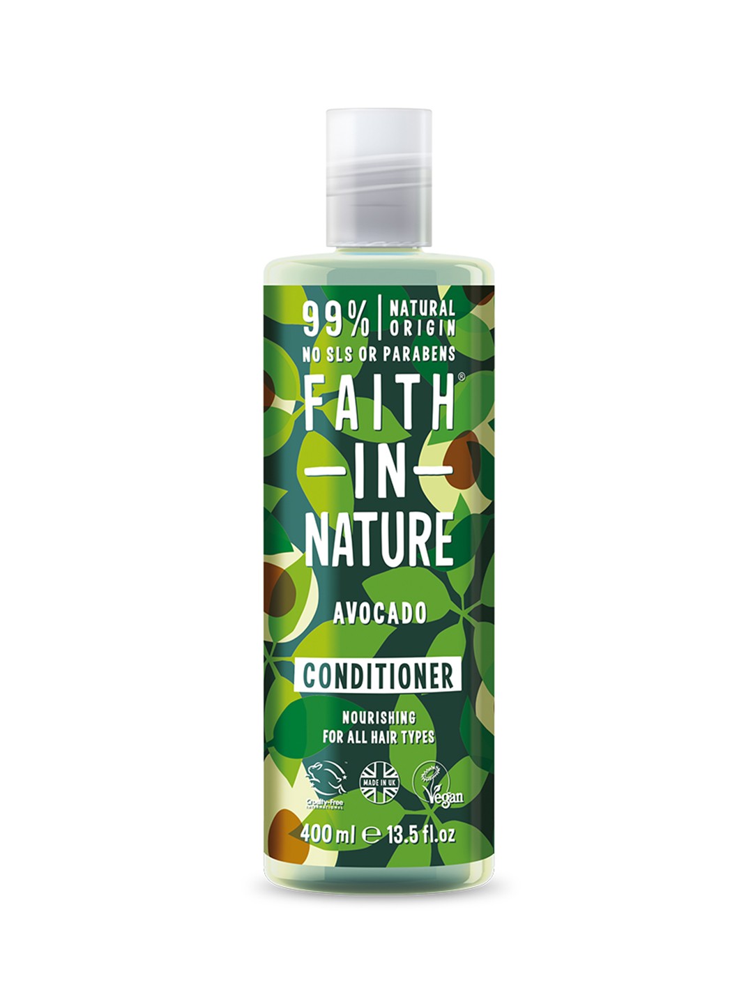 

Faith in Nature Avocado Nourishing Conditioner for All Hair Types - 400ml, Green