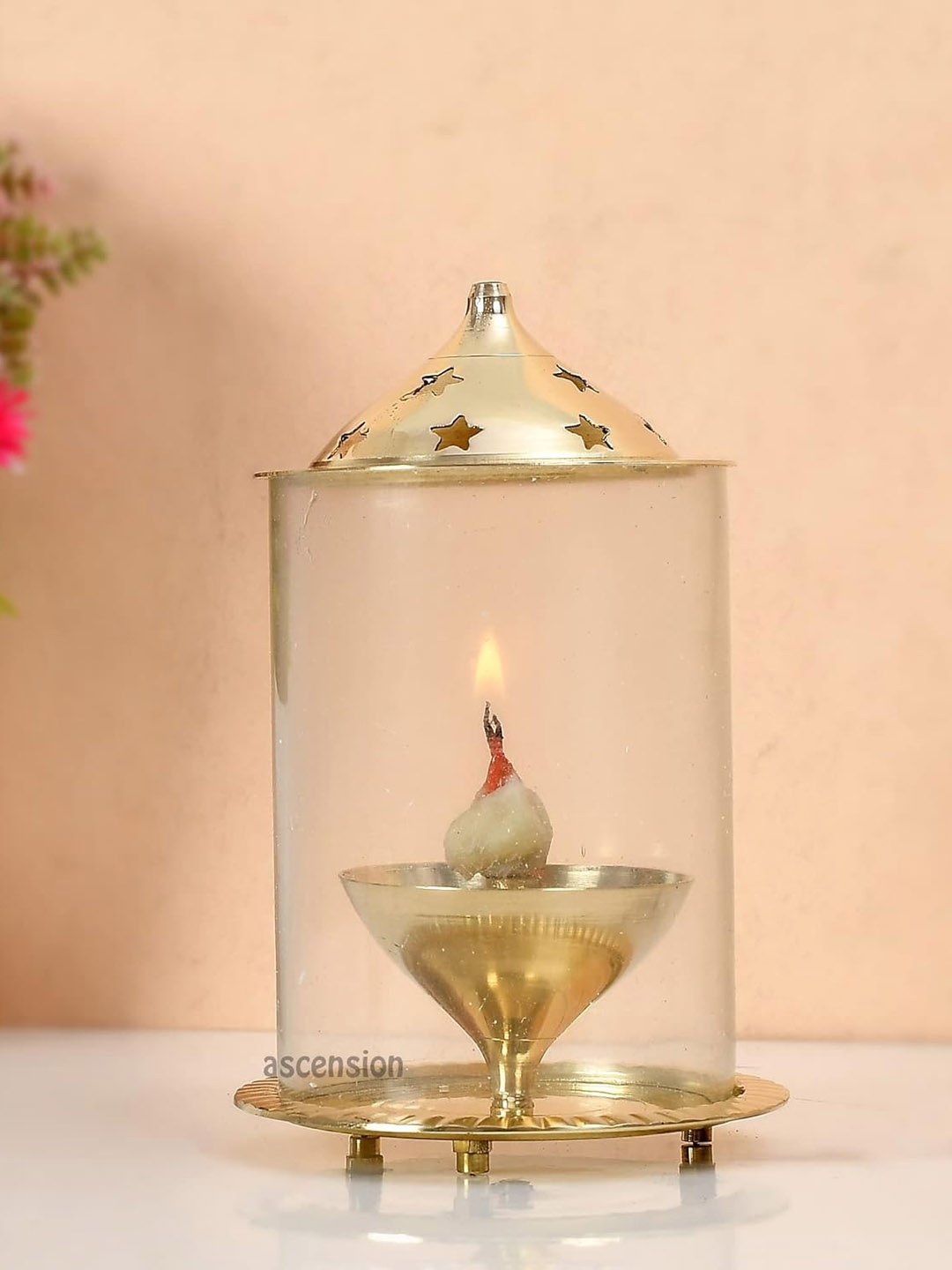 

Ascension Transparent Akhand Diya For Puja