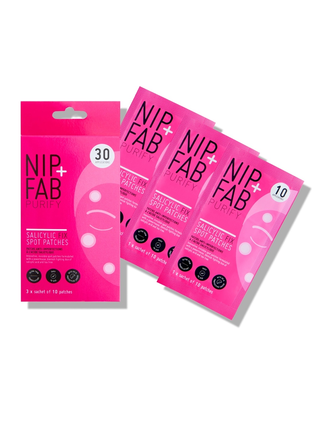 

Nip+Fab Purify Salicylic Fix Spot Patches - 3 x 10 patches, Pink