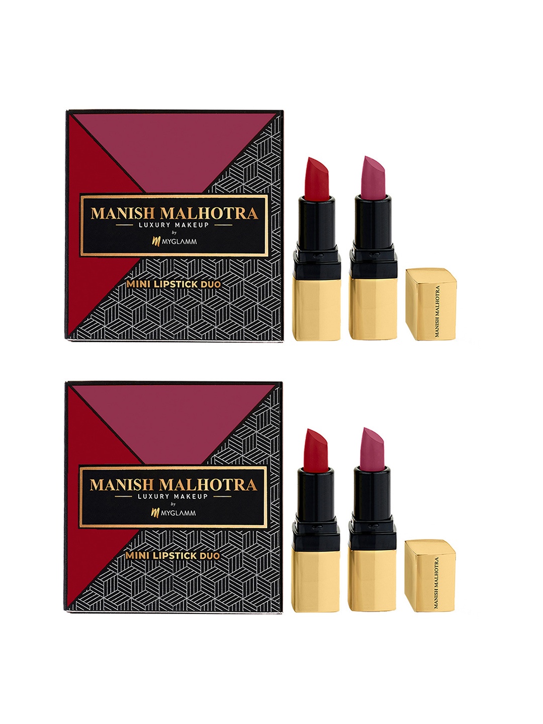 

MyGlamm Manish Malhotra 4pcs Hi Shine Mini Lipstick Set 1.5 g Each - Afterparty, Red