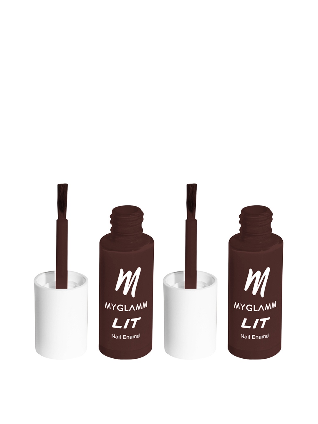 

MyGlamm Set of 2 LIT Nail Enamel 7 ml Each - Oh Fudge, Coffee brown