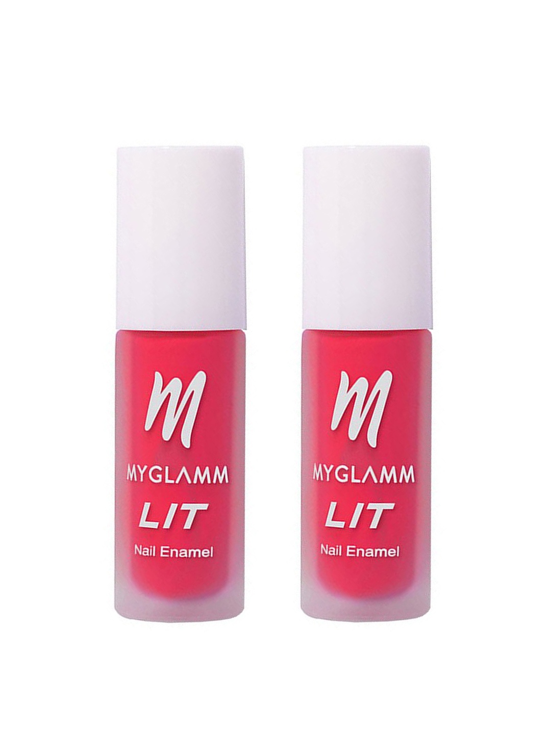 

MyGlamm Set of 2 LIT Nail Enamel 7 ml Each - Twerk, Coral