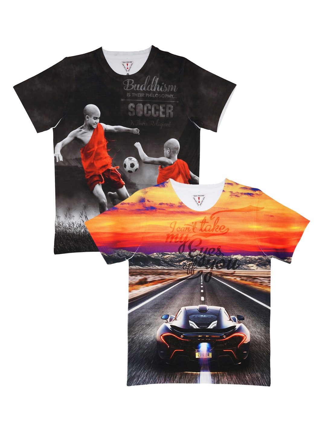 

Wear Your Mind Boys Pack of 2 T-shirts, Orange