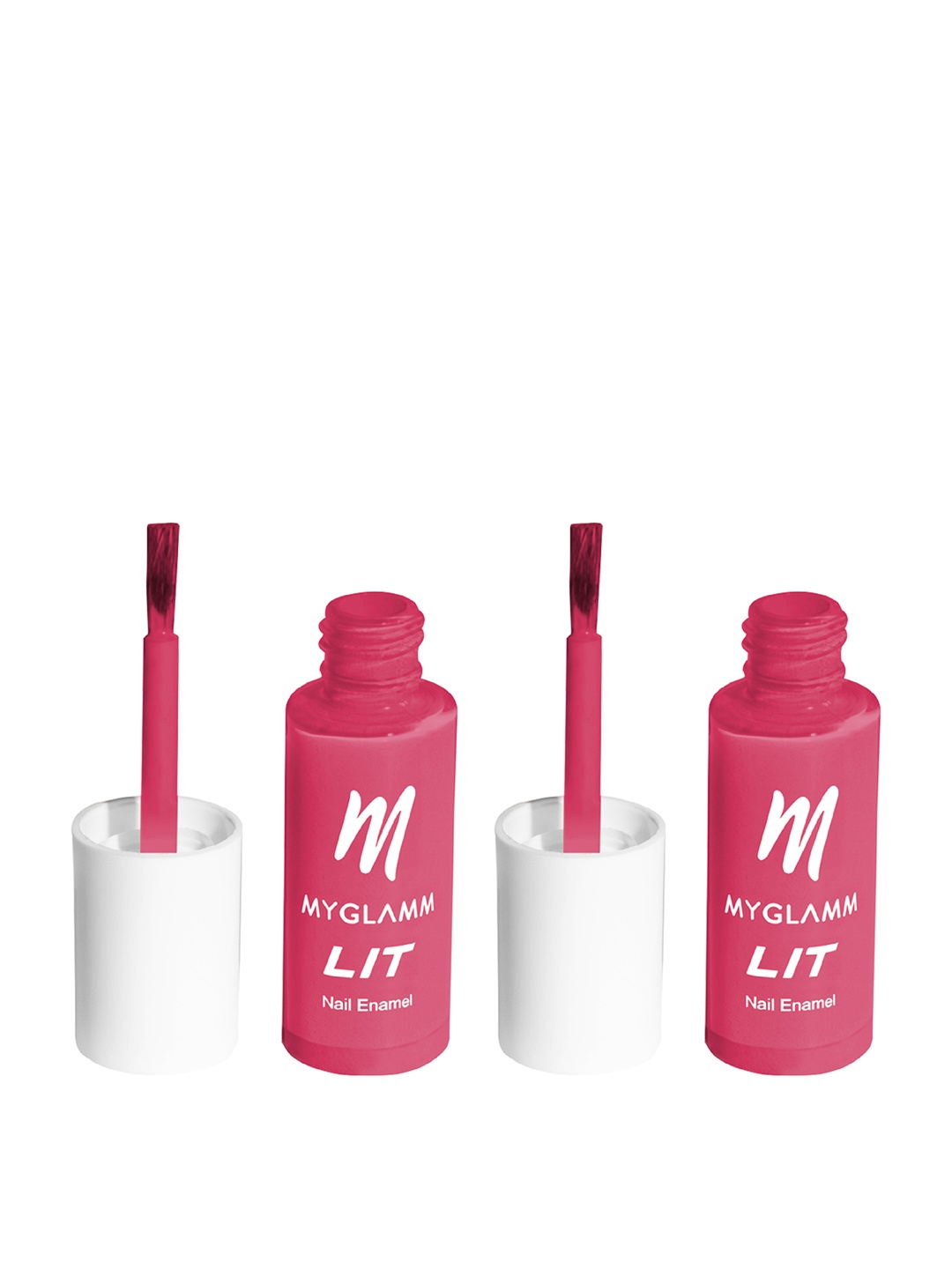 

MyGlamm Set of 2 LIT Nail Enamel 7 ml Each - Fling, Pink