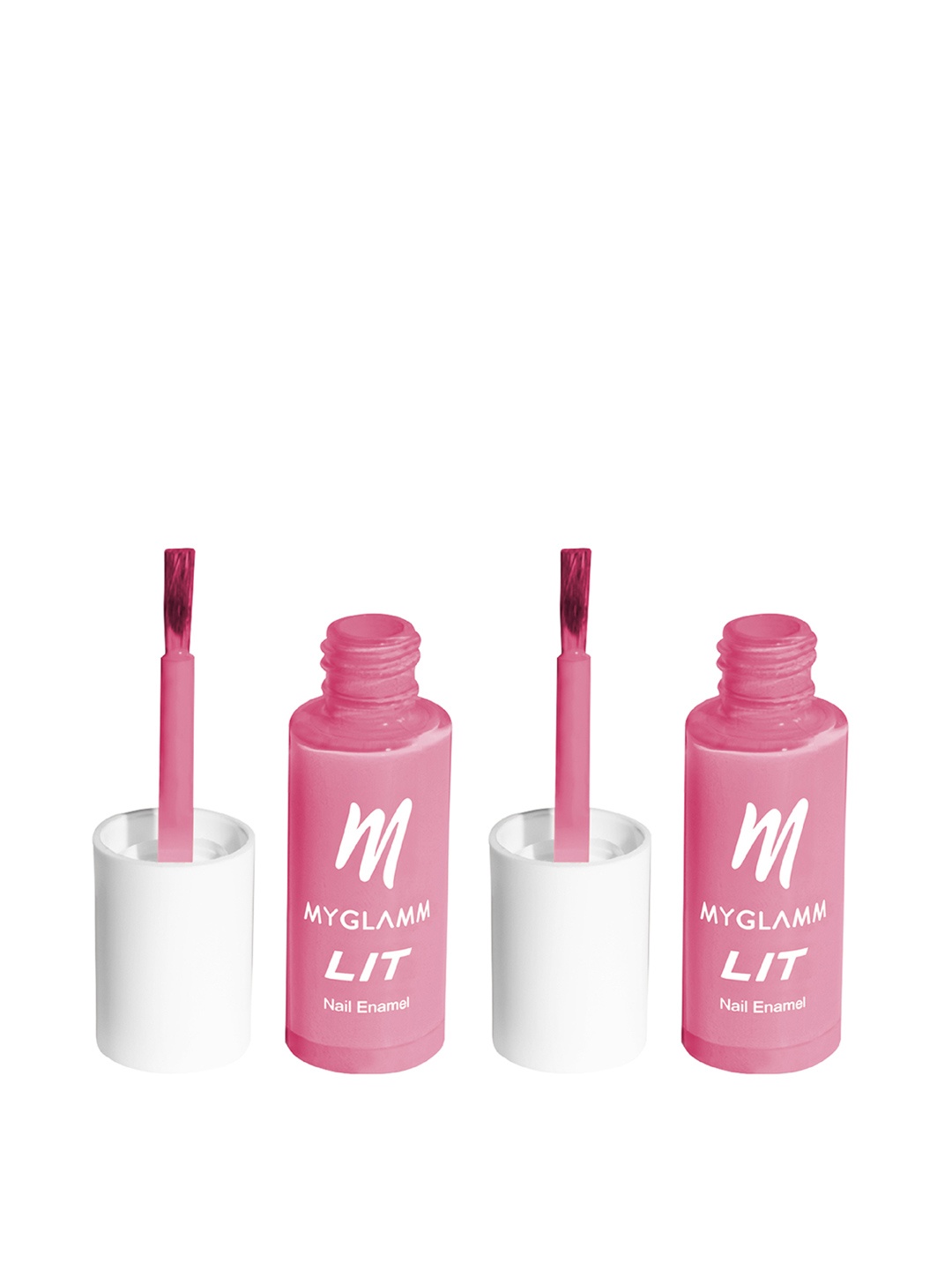 

MyGlamm Set of 2 LIT Nail Enamel 7 ml Each - Babe, Pink