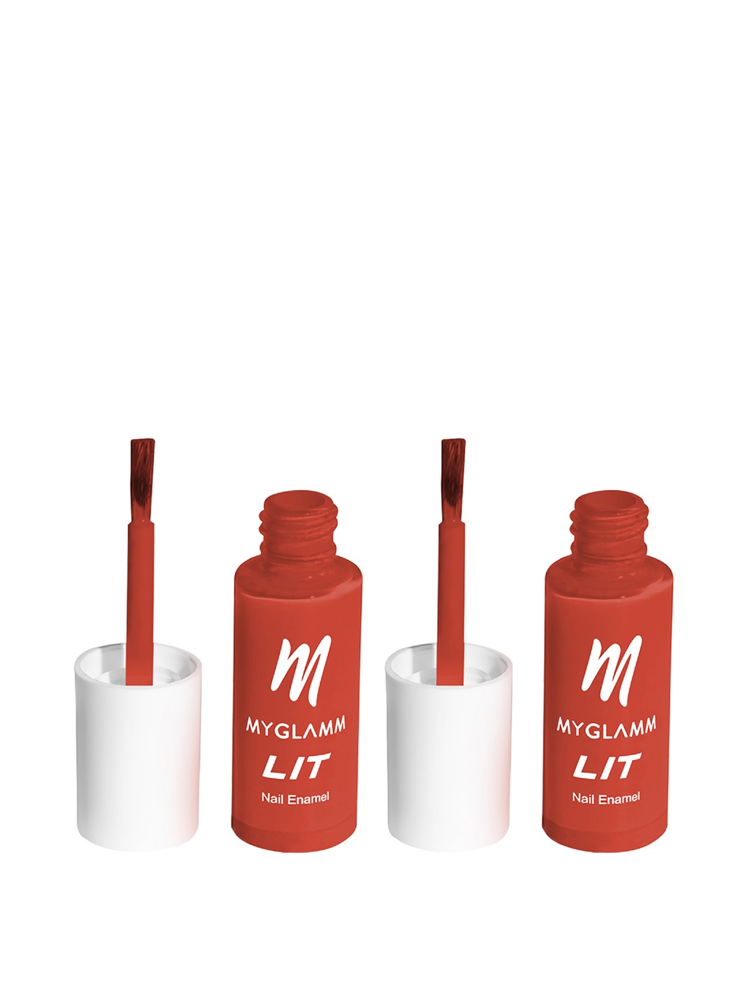

MyGlamm Set of 2 LIT Nail Enamel 7 ml Each - Boi Bye, Red
