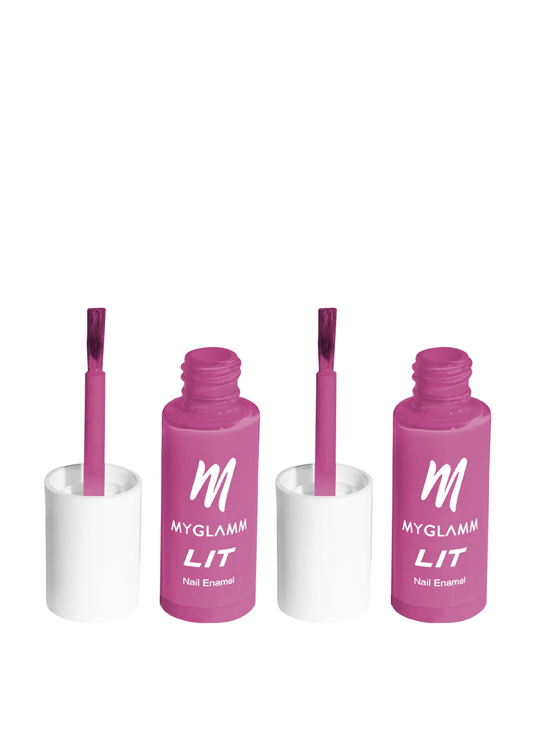

MyGlamm Set of 2 LIT Nail Enamel 7 ml Each - Bold Digger, Pink