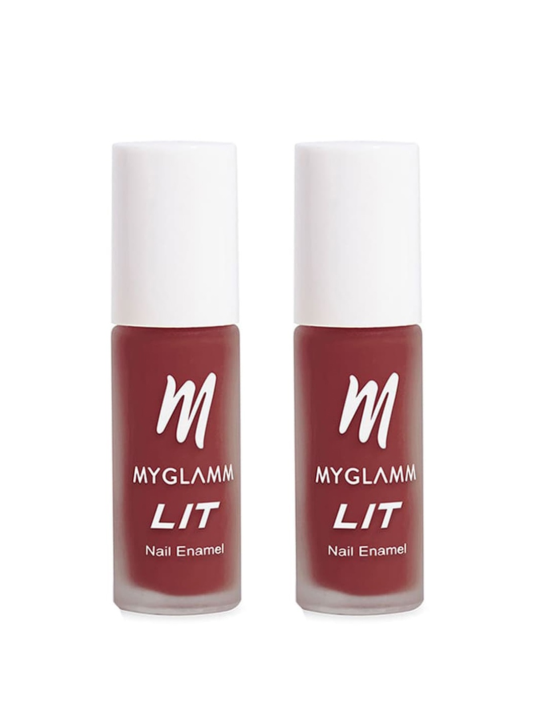 

MyGlamm Set of 2 LIT Nail Enamel 7 ml Each - Call It Clout, Maroon