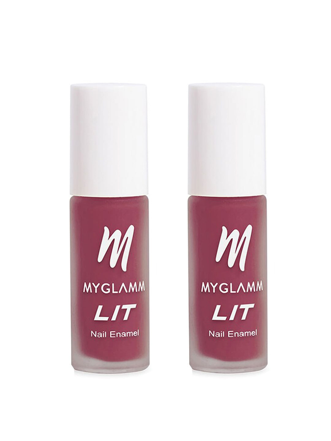 

MyGlamm Set Of 2 LIT Long-Lasting Flawless Texture Nail Enamel 7ml Each - Finsta, Purple