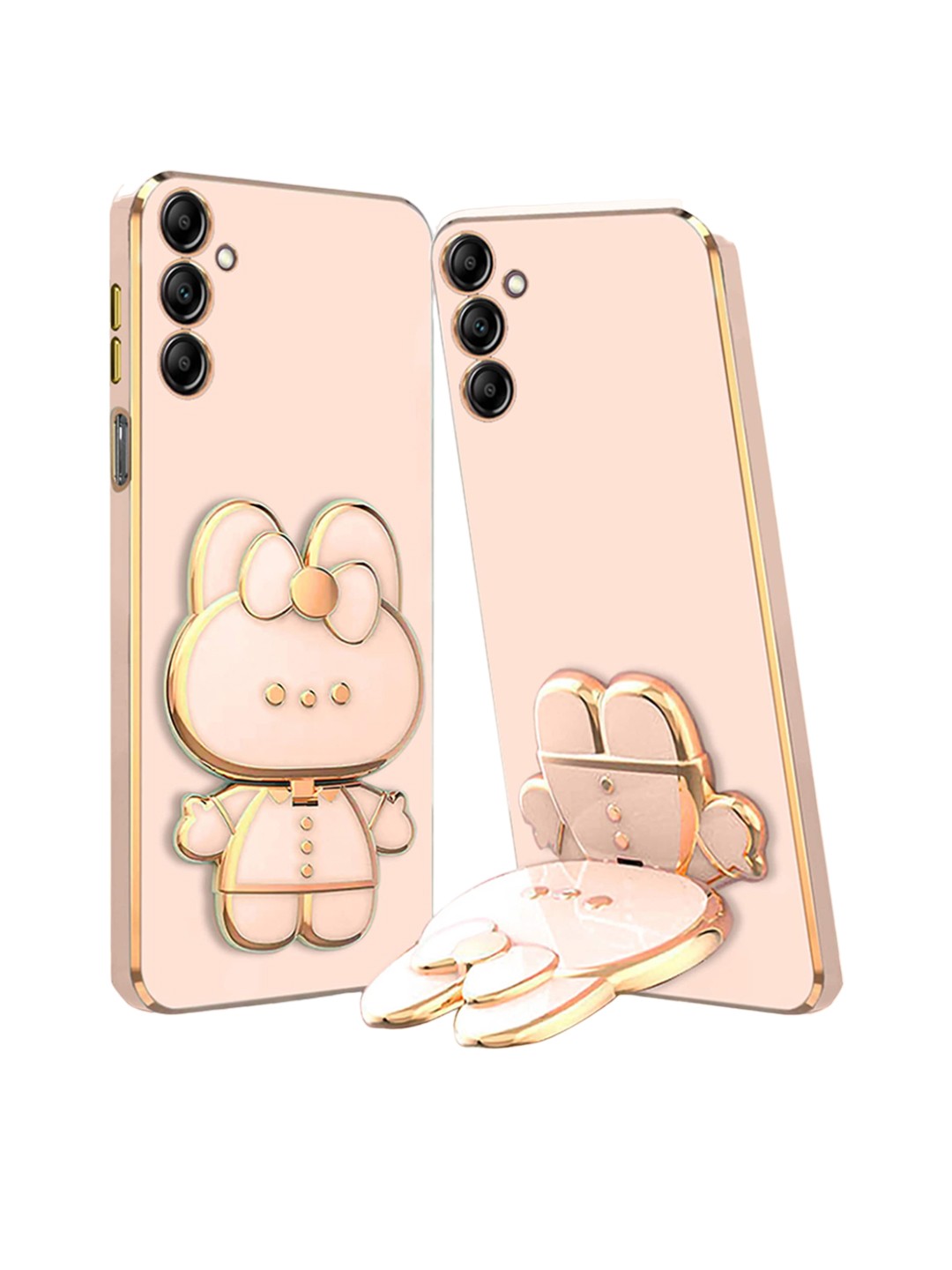 

Karwan 3D Cat Samsung A34 Phone Back Case With Folding Stand, Pink