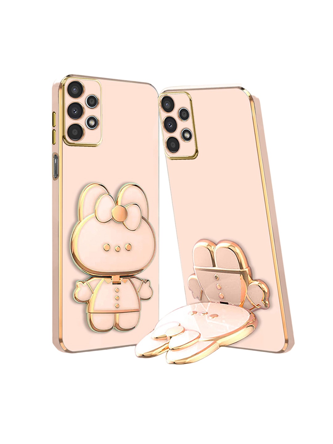 

Karwan 3D Cat Samsung A33 Phone Back Case With Folding Stand, Pink