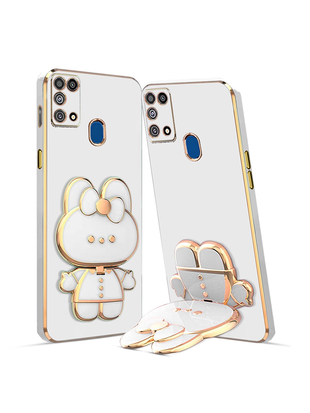 

Karwan 3D Cat Samsung M31 Back Cases And Covers, White