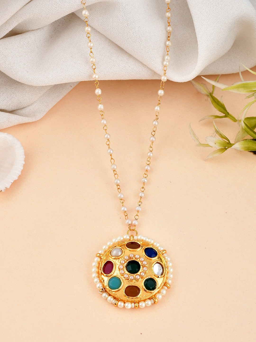 

Shoshaa Gold-Plated Beaded Necklace