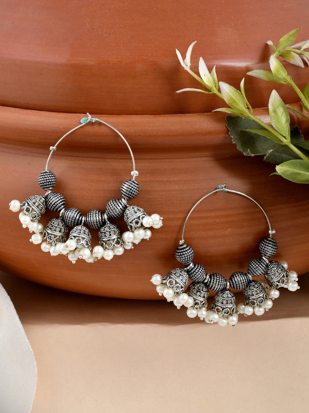 

Shoshaa Silver-Plated Jhumkas Earrings