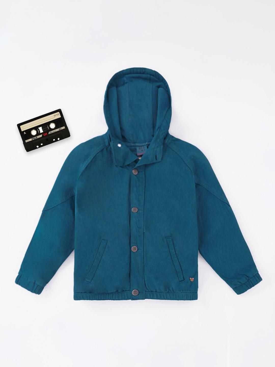 

Ed-a-Mamma Boys Hooded Cotton Tailored Jacket, Blue