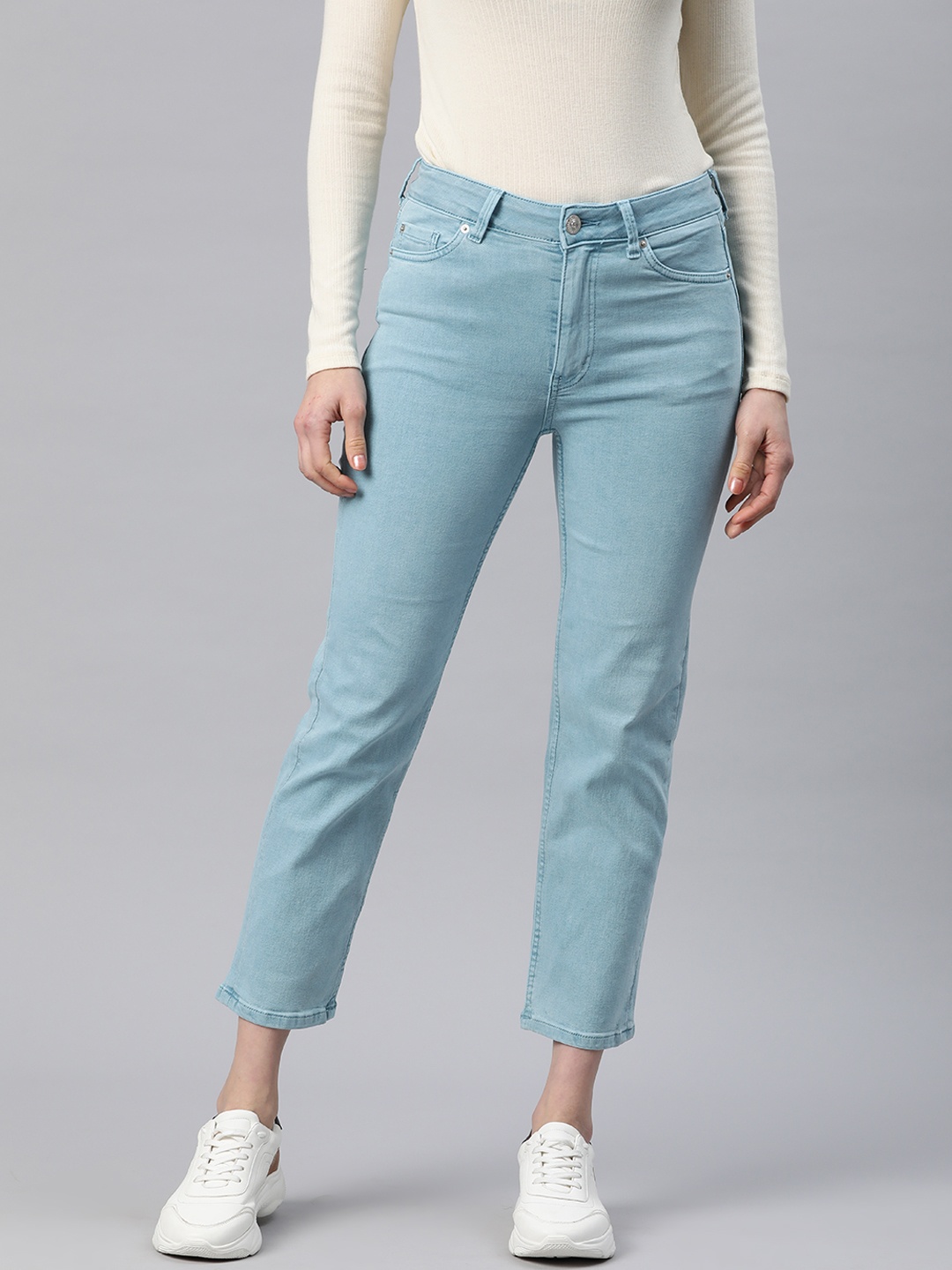 

Marks & Spencer Women High-Rise Stretchable Jeans, Blue