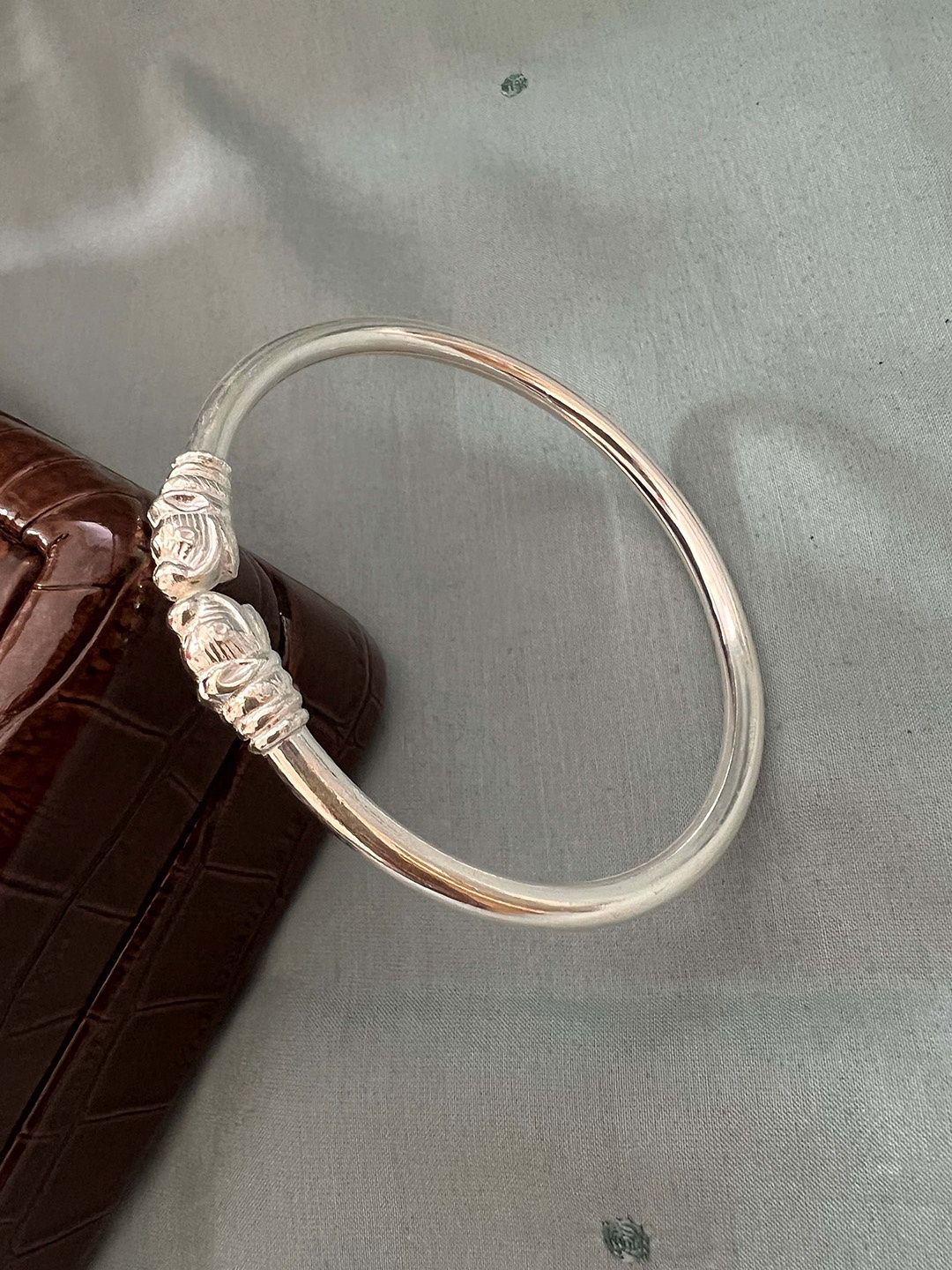 

Arte Jewels Rhodium-Plated Kada Bangle, Silver
