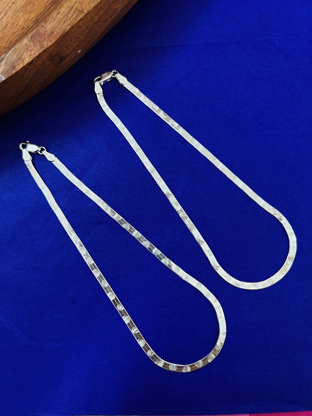 

Arte Jewels Set Of 2 92.5 Silver Anklets