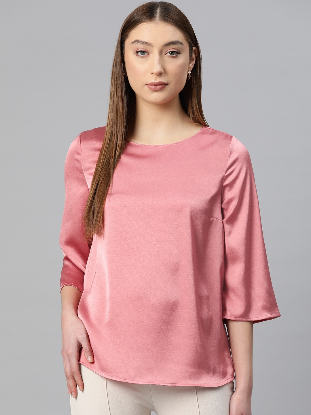 

Marks & Spencer Satin Finish Flared Sleeves Top, Rose