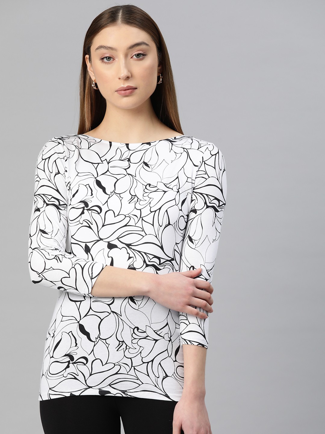 

Marks & Spencer Floral Print T-shirt, White