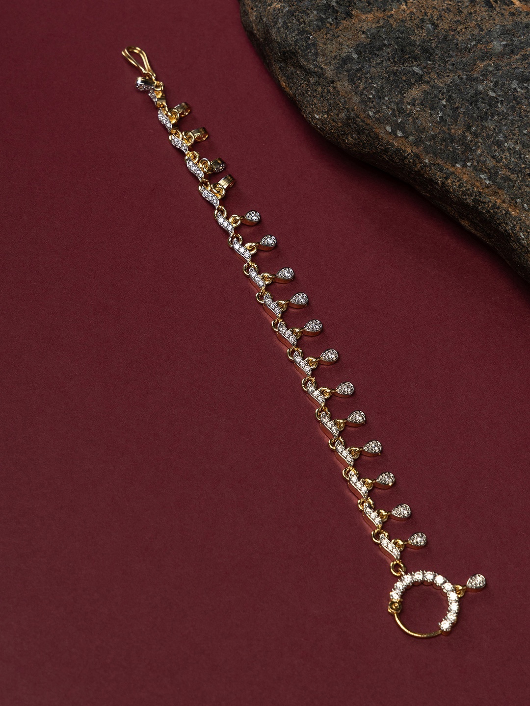 

justpeachy Gold-Plated American Diamond Studded Nosepin