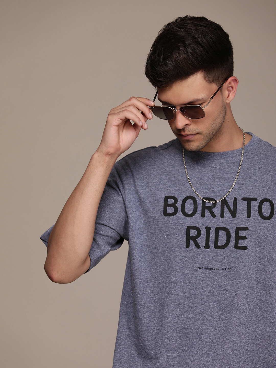 

The Roadster Life Co. Typography Printed T-shirt, Grey