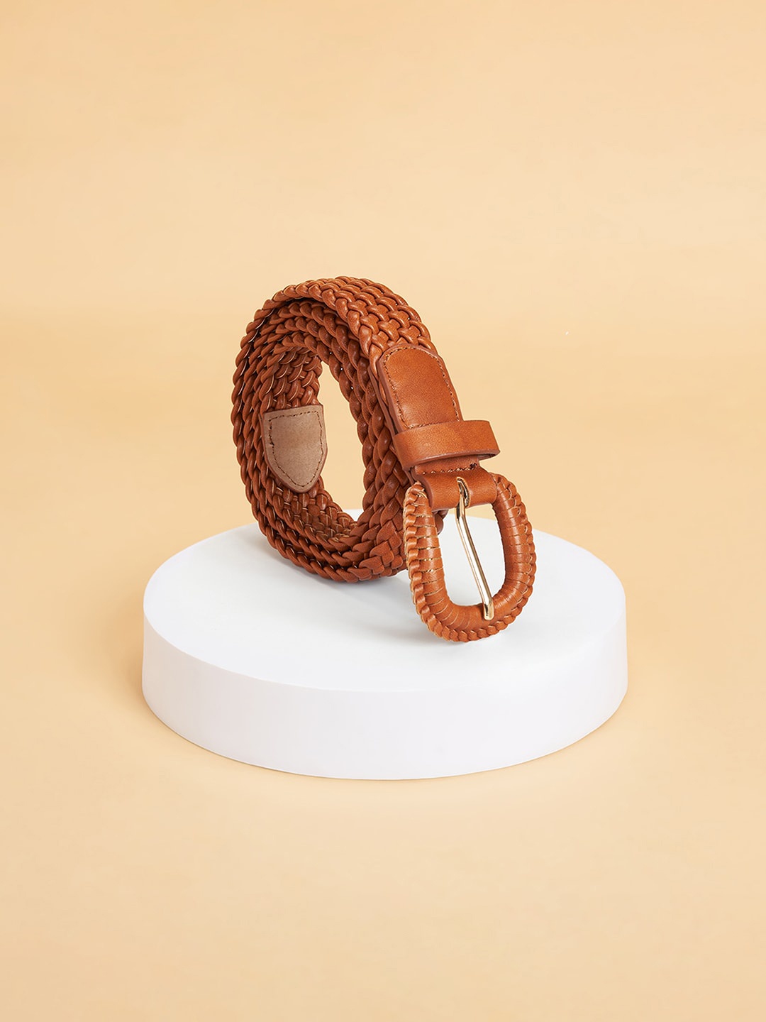 

Forever Glam by Pantaloons Women Textured Slim Belt, Brown