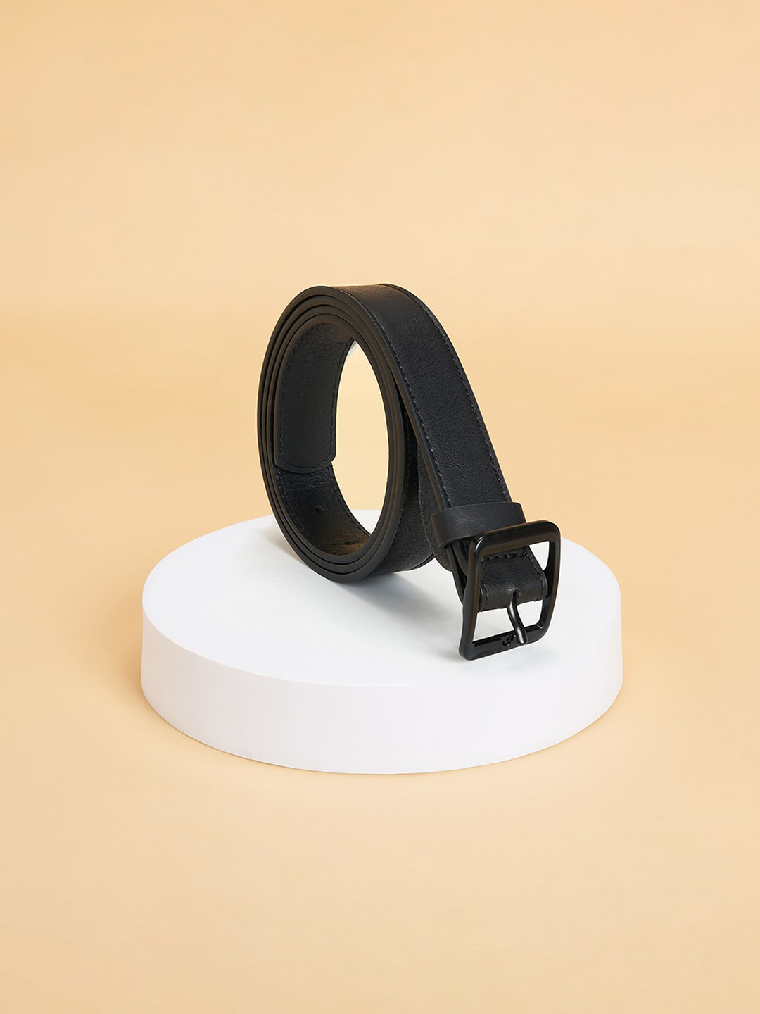 

Forever Glam by Pantaloons Women Textured Slim Belt, Black