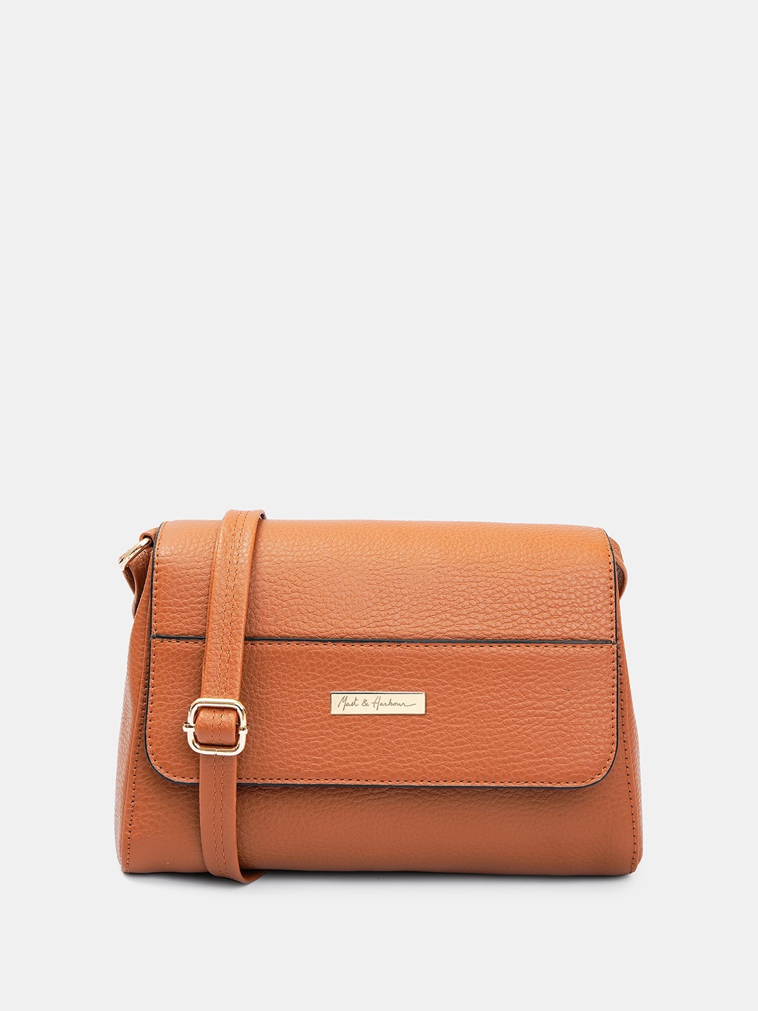 

Mast & Harbour Brown Textured Structured Sling Bag