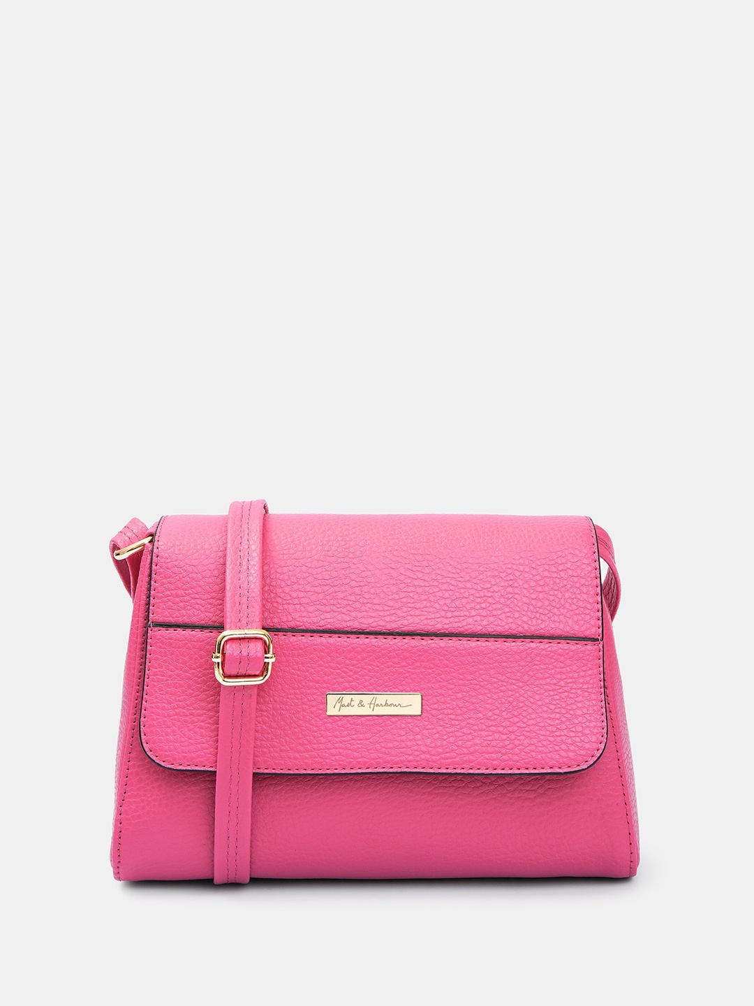 

Mast & Harbour Pink Textured Structured Sling Bag