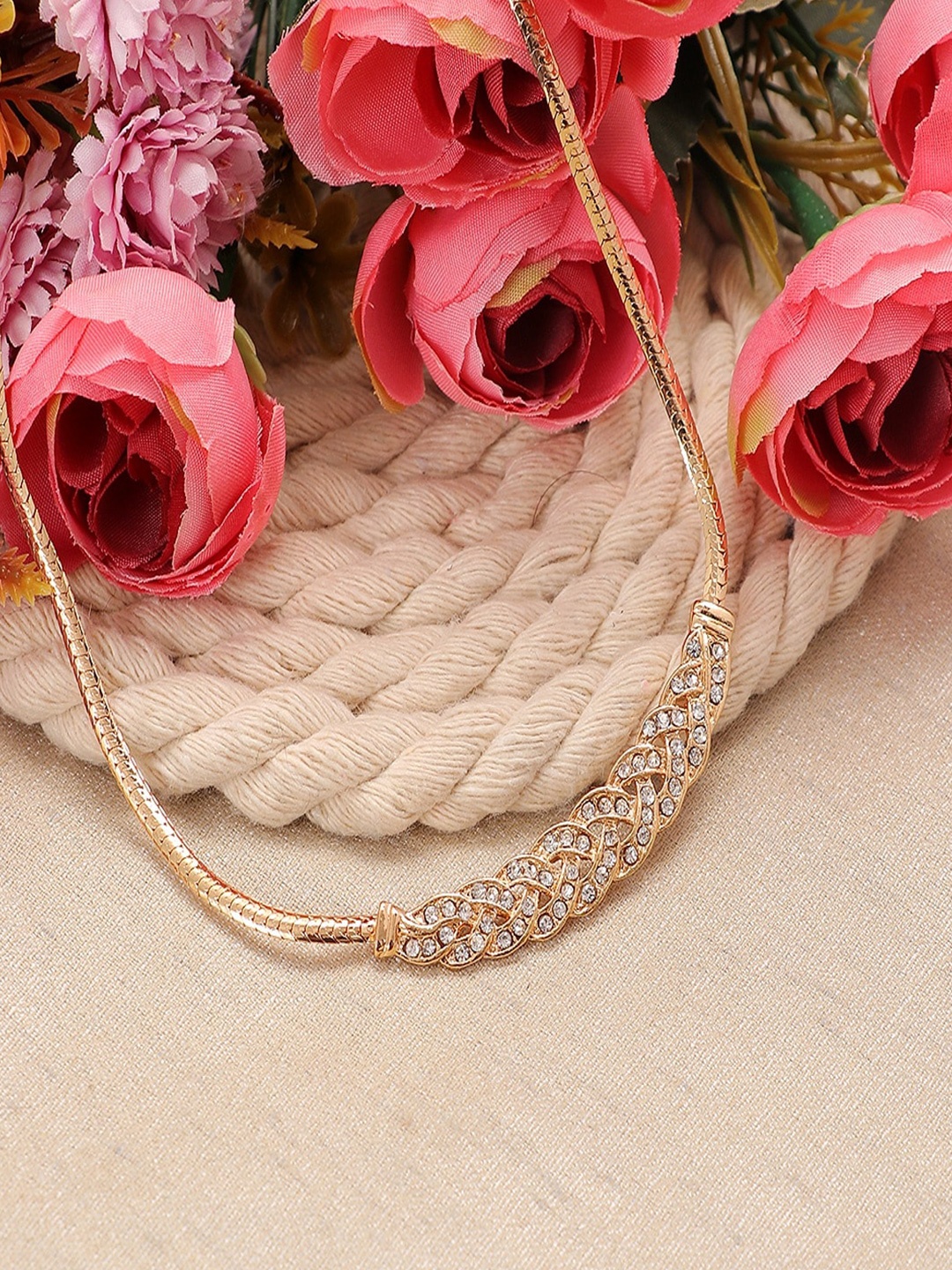 

UNIVERSITY TRENDZ Gold-Toned & White Gold-Plated Necklace
