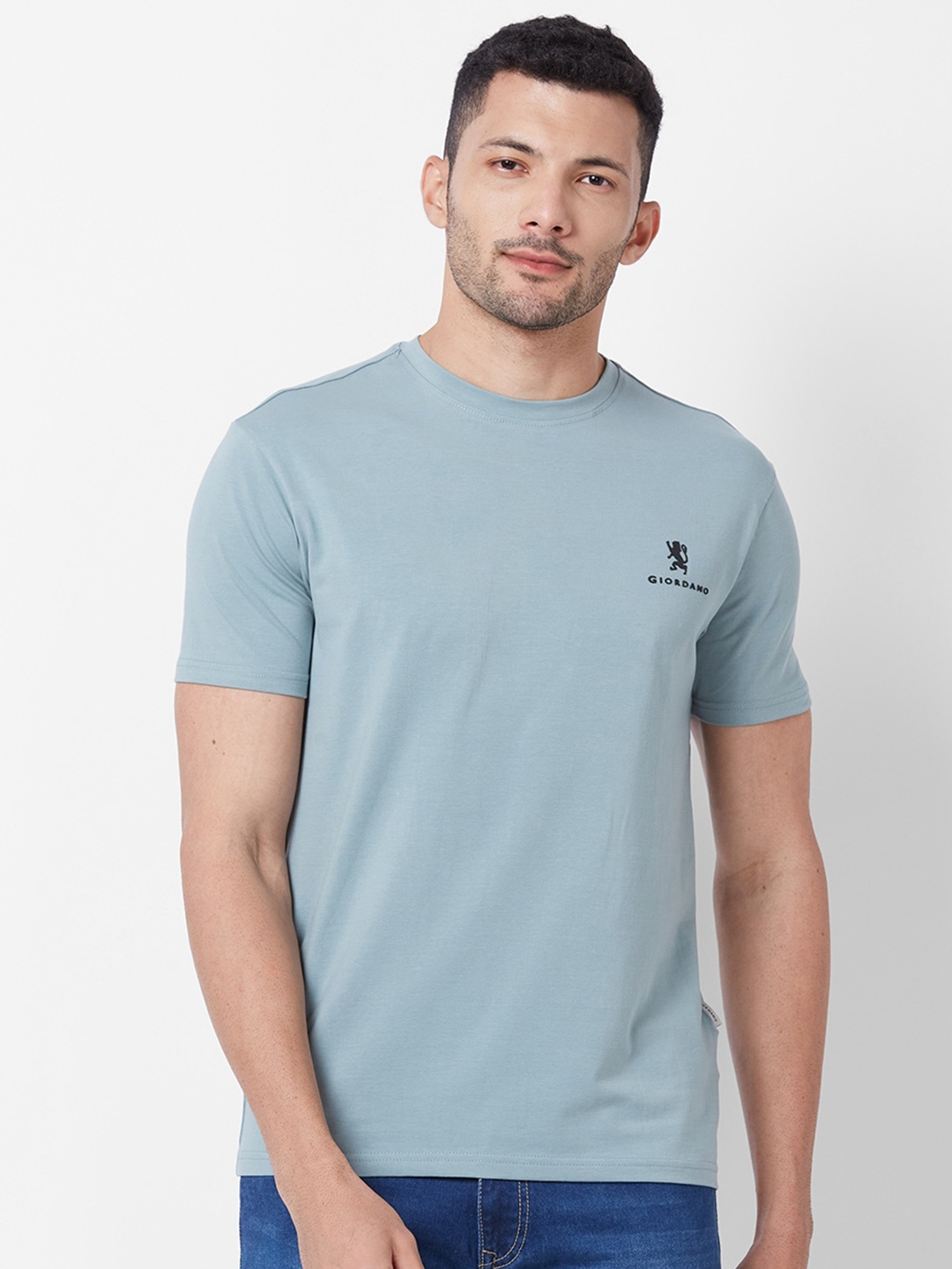 

GIORDANO Slim Fit Pure Cotton T-shirt, Blue