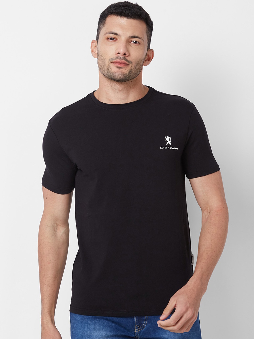 

GIORDANO Pure Cotton Slim Fit T-shirt, Black