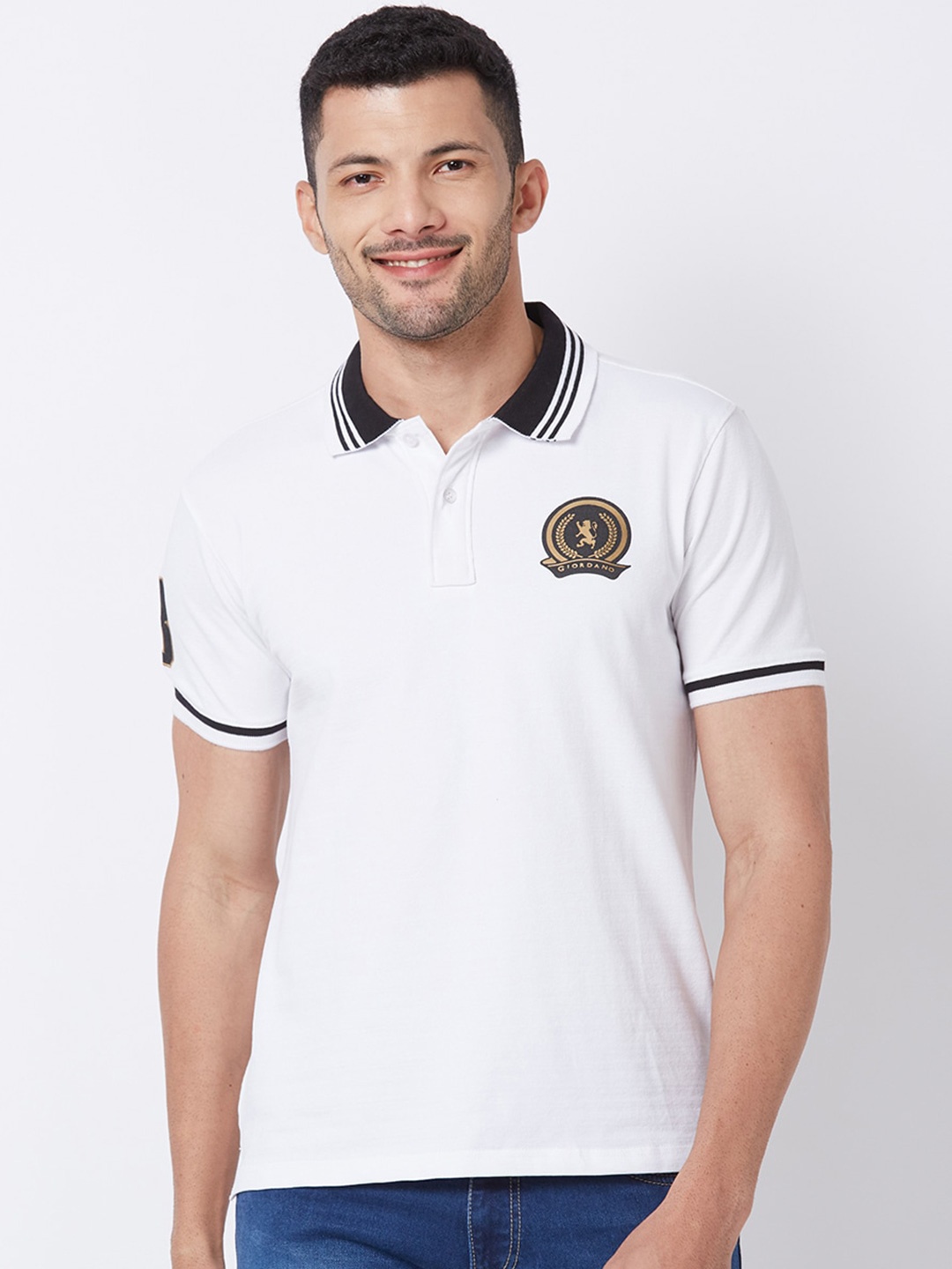 

GIORDANO Polo Collar Slim Fit Cotton T-shirt, White