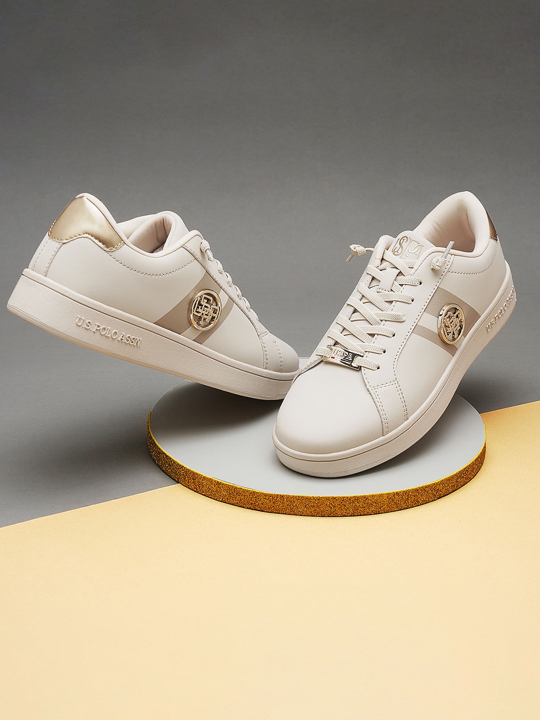 

U.S. Polo Assn. Women Emery 2.0 Lace-Up Sneakers, Nude
