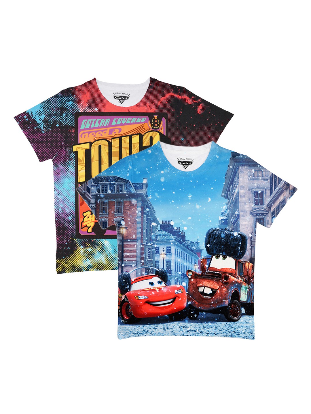 

Disney by Wear Your Mind Boys Pack of 2 Printed T-shirts, Multi
