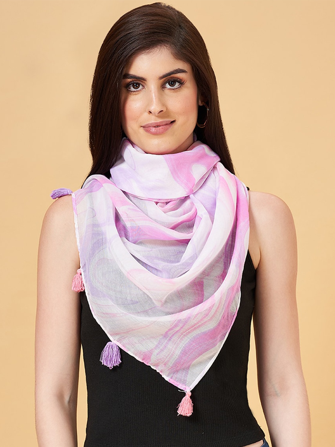 

Honey by Pantaloons Abstract Printed Scarf, Purple