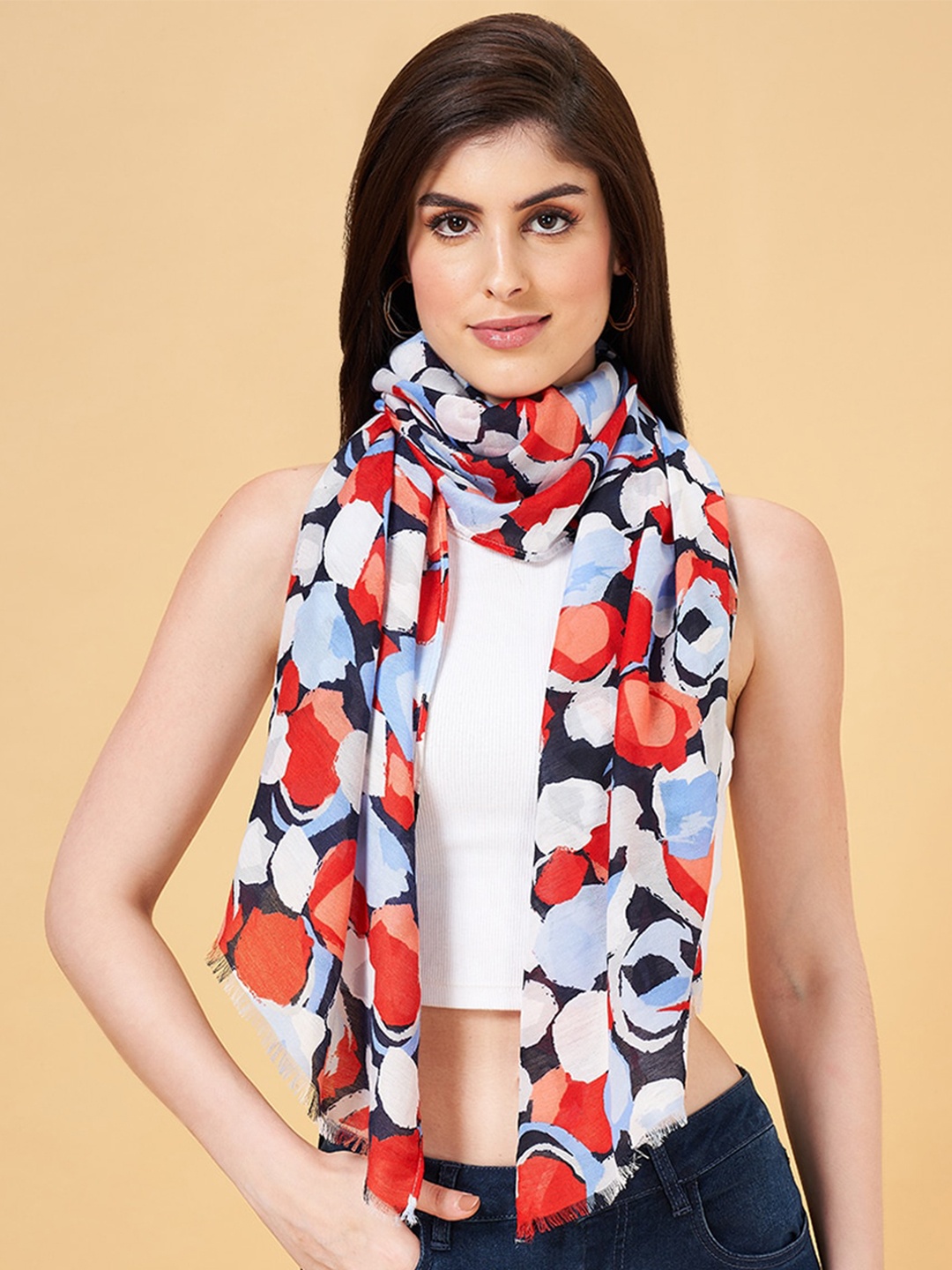 

Honey by Pantaloons Floral Printed Scarf, White