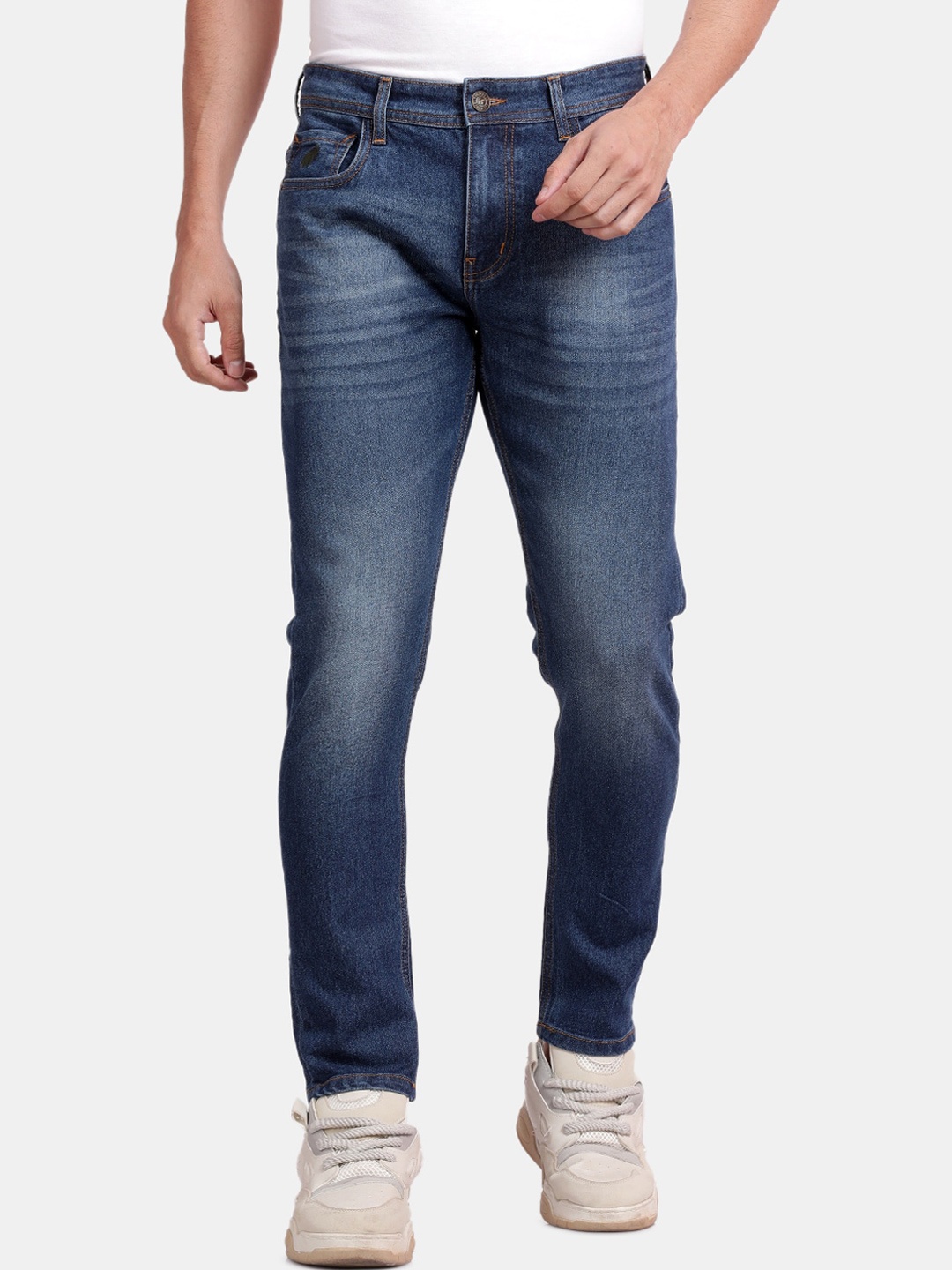 

RUG WOODS Men Blue Classic Heavy Fade Stretchable Jeans