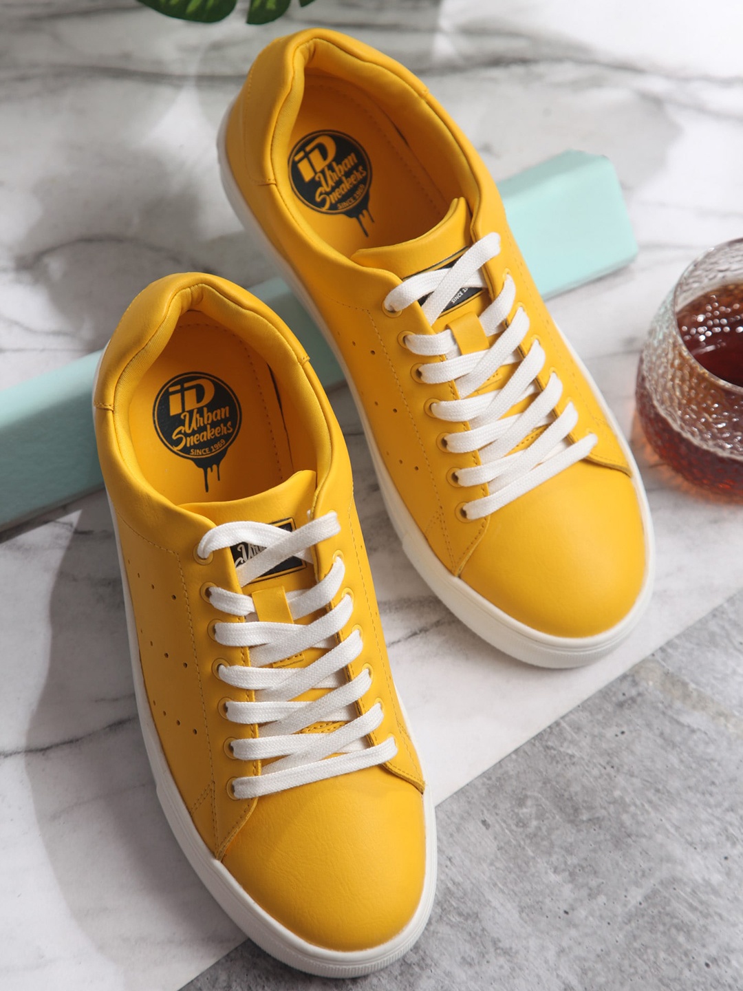 

ID Men Lightweight Comfort Insole Sneakers, Yellow